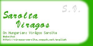 sarolta viragos business card