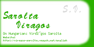 sarolta viragos business card
